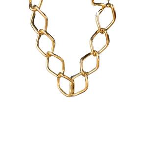 Pulseira Elo Losango Com Fecho Boia Folheado Em Ouro 18K