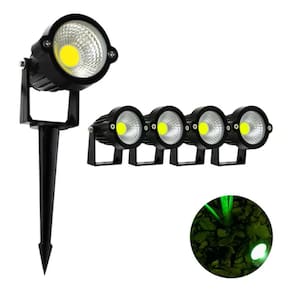 Kit 5 Luminária Espeto Jardim 5w Verde