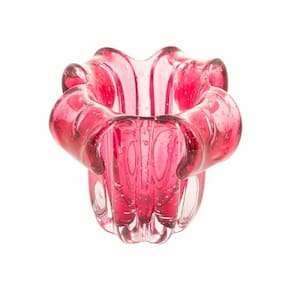Vaso de Vidro Italy Rosa 15x16cm 29210 - Wolff