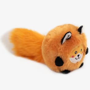 Pelúcia Bushy Throws Zippypaws Brinquedo Raposa Com Apito e Estalos na Cauda Para Cães