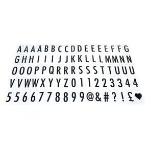 85 Letras Finas Pretas para Luminária Letreiro de Cinema
