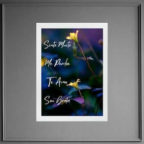 Quadro Ho`Oponopono - Mantra Mágico 24X18Cm - Com Vidro
