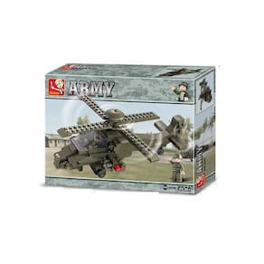 Blocos De Montar Multikids Modelo Helicóptero Militar 199 Pc