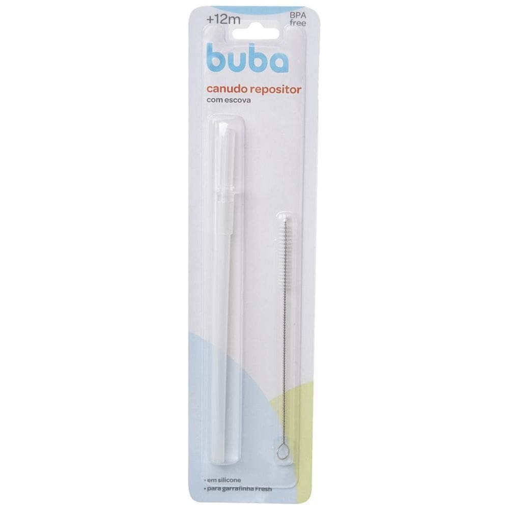 Kit Canudo E Escova De Limpeza Para Garrafa Fresh - Buba