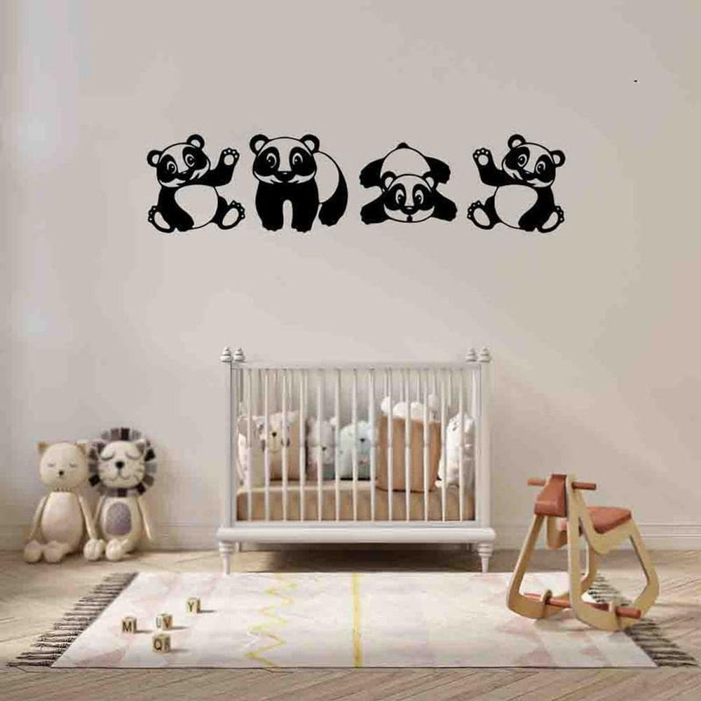 Quadro Decorativo Infantil Panda Vazado - Mdf 3Mm 003
