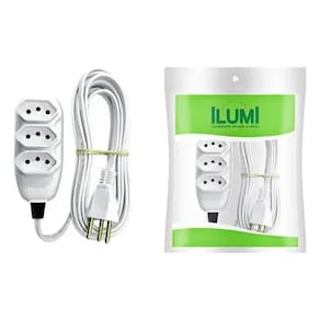 Extensão 3m 3 Tomadas 10A Bivolt Uso Doméstico