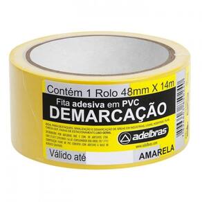 Fita PVC Zebrada 4,8cm X 14mt Demarcação de Solo Adelbras