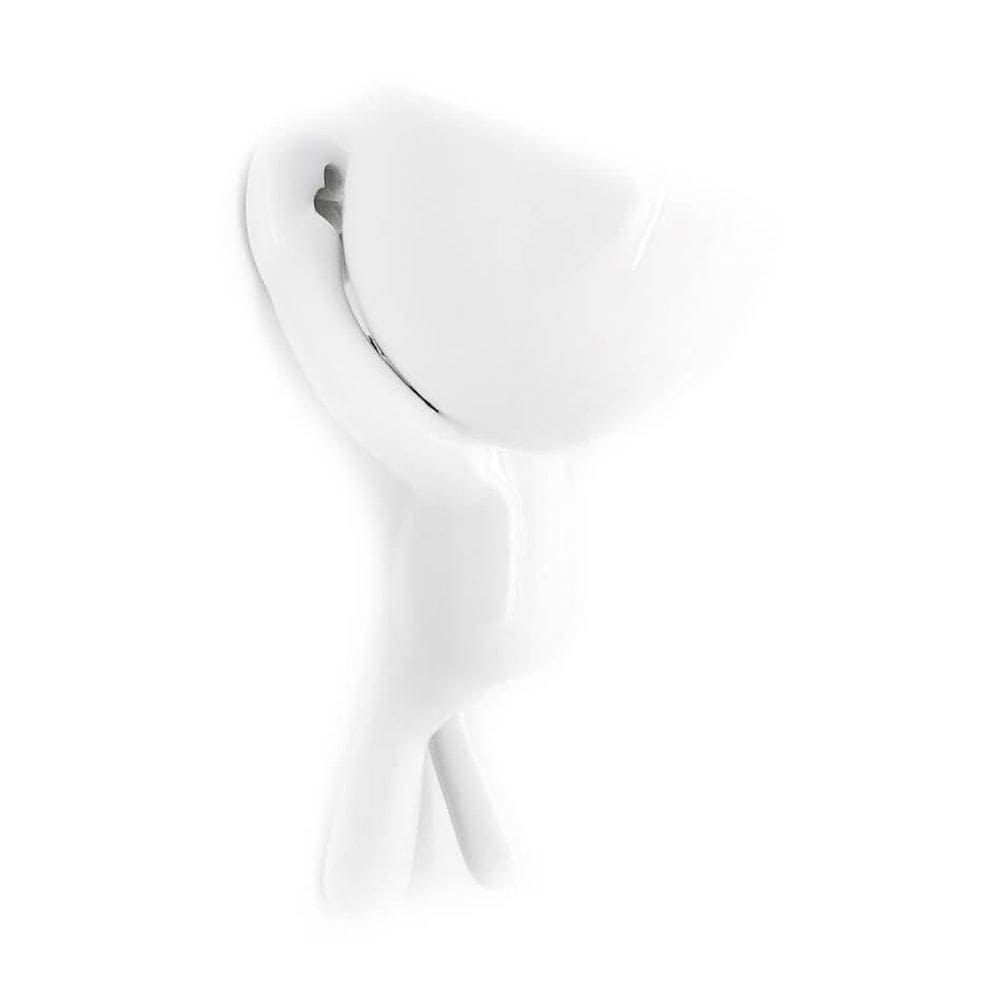 Vaso De Parede Cachepot Bob Homenzinho Branco Md1