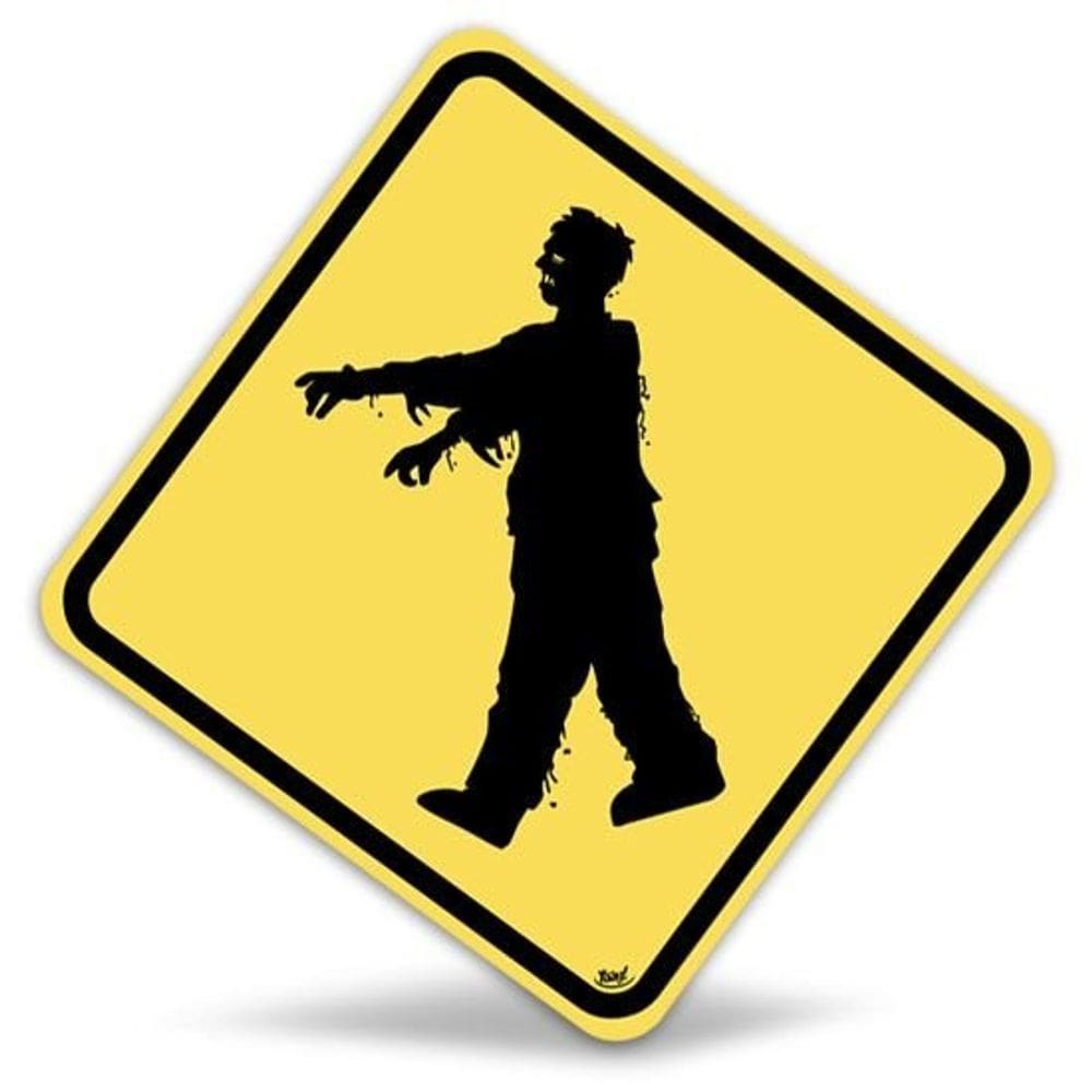 Placa - Zumbi na Pista