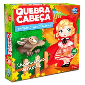 Quebra Cabeça Chapeuzinho Vermelho 80 Peças - Pais e Filhos