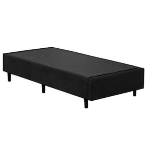 Cama Box Solteiro Suede SerenePrime Preto 88x188x40