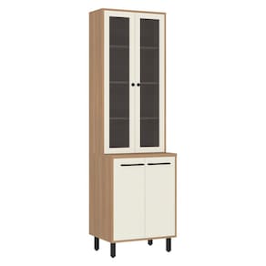 Paneleiro Cristaleira 65cm com Vidros e 4 Portas Havana Multimóveis CR20312