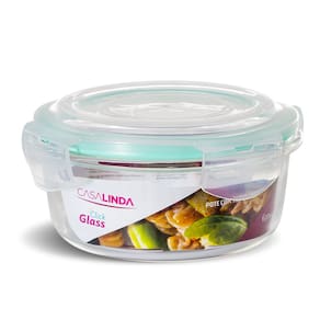 Pote Vidro Redondo c/ Tampa Hermética 620ml Casa Linda