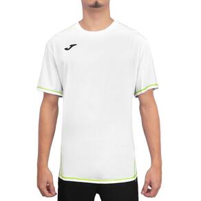 Camiseta Joma Court Clave Branca e Verde Limão