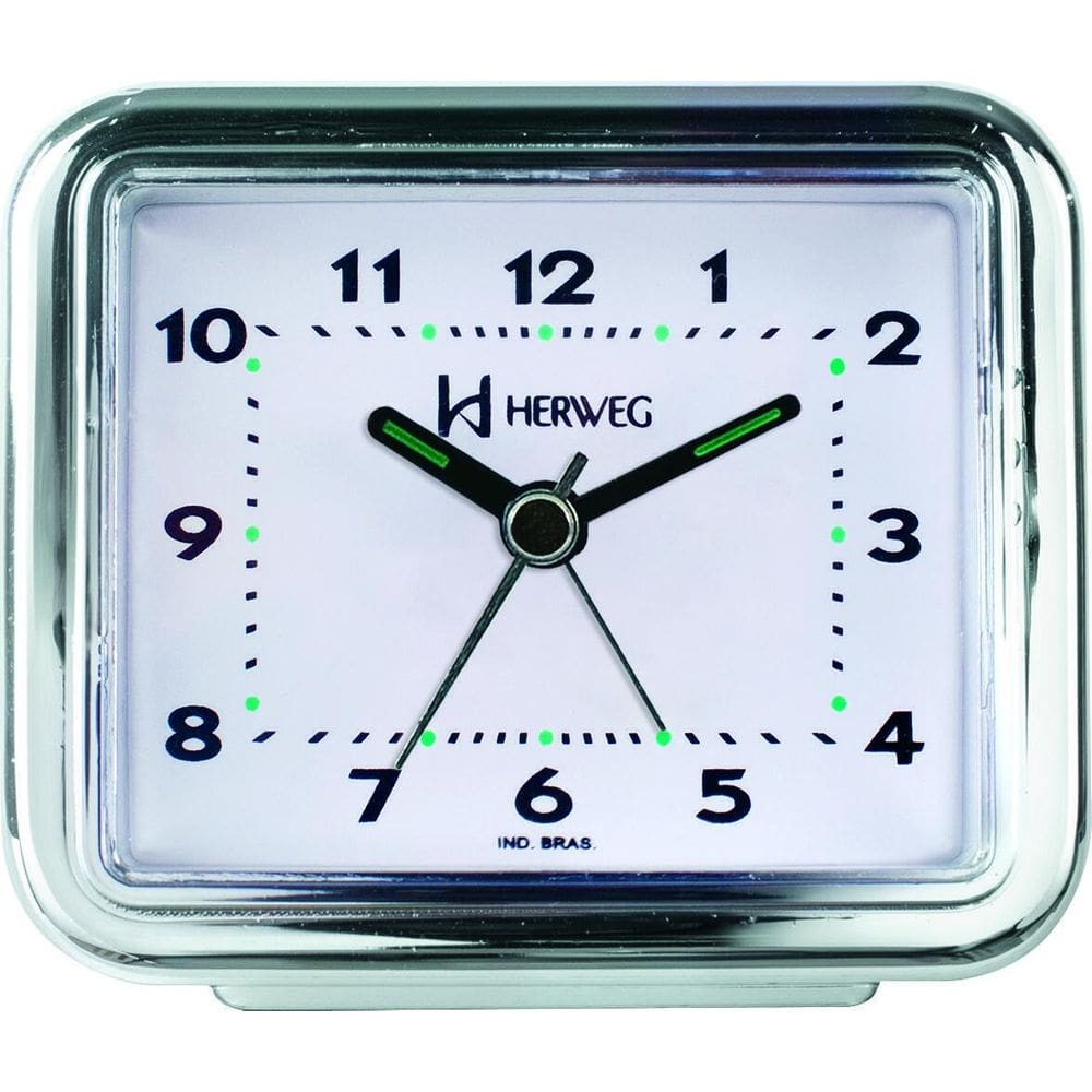 Despertador Herweg Quartz Cromado Liso 2642-028