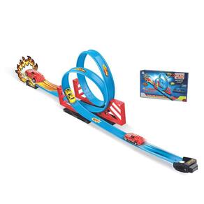 Pista Flexível com Carrinho Veloz Movido a Fricção 360 Graus