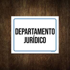 Placa Sinalização Ambiente Departamento Jurídico 27X35