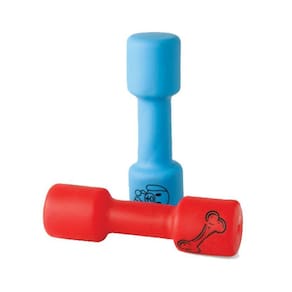 Haltere De Borracha Brinquedo Para Pet 17 Cm - 03 Peças