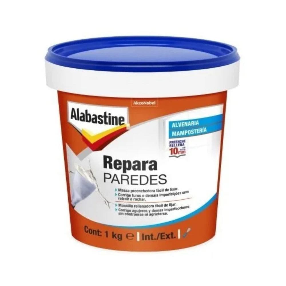Repara Paredes 1Kg Preenche Imperfeições, Furos Alabastine