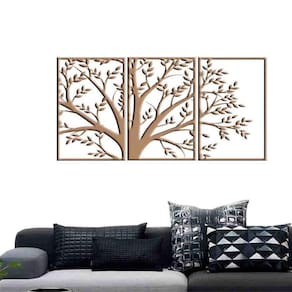 Quadro Decorativo Árvore 6Mm Vazado - Md/Cru