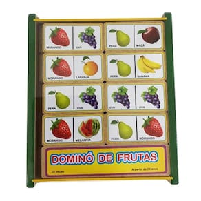 Dominó De Frutas Em Mdf Brinquedo Educativo Pedágogico