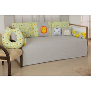 Kit Bicama Quarto Bebê Savana Menino E Menina Cinza