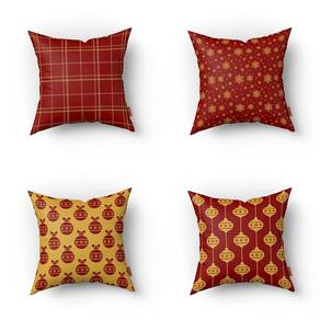 Kit Capas De Almofadas Decorativas Estampadas - 35 X 35 Cm