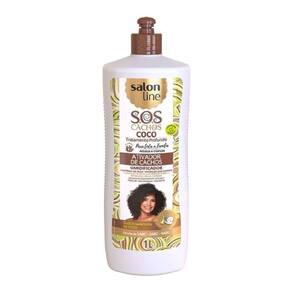 Ativador De Cachos Coco Tratamento Sos Cachos 1L Salon Line