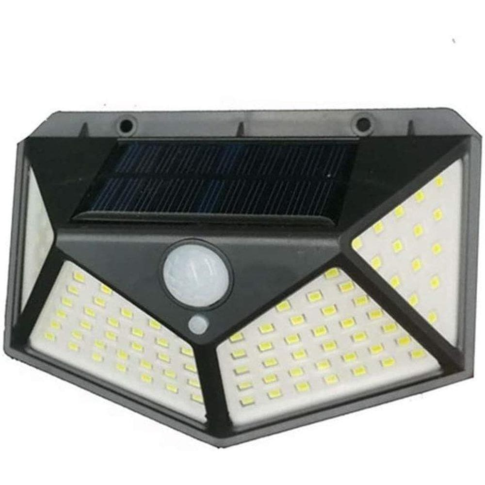 Luminária Solar 100 Leds - Sensor de Presença - 3 Modos