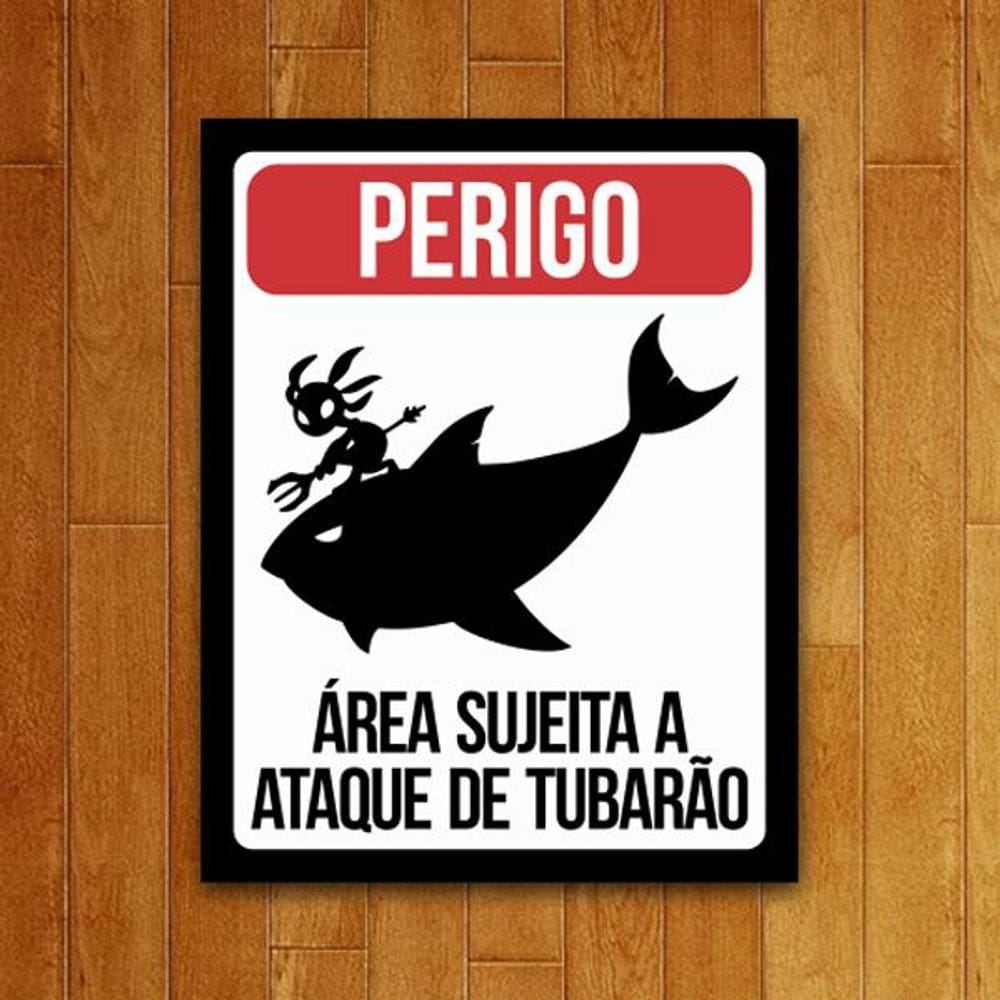 Placa Decorativa - Ataque De Tubarão