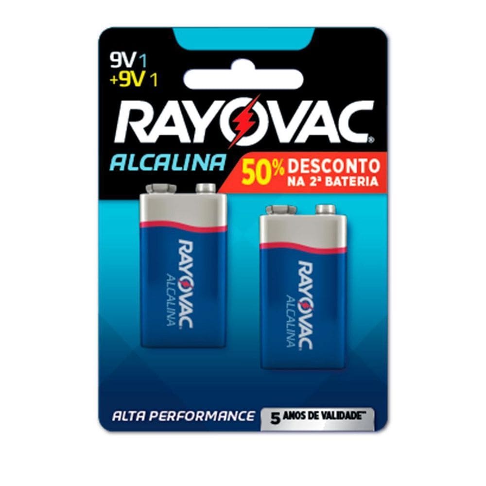 Kit 2 Baterias 9V Alcalinas Rayovac 20985