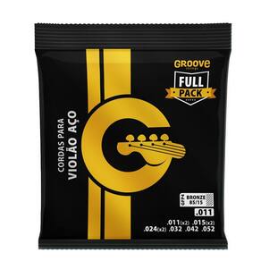 Encordoamento Groove Violão Aço Gfp4 Full Package 11/52