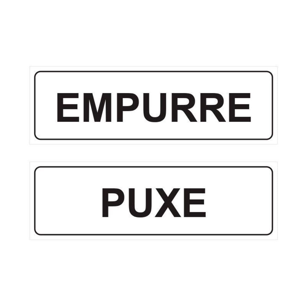 Kit 2 Adesivos Para Porta Empurre E Puxe 2 Uni.