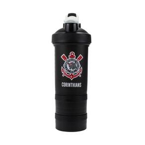 Garrafa Shakeira Mola 2 Compartimentos 500Ml - Corinthians