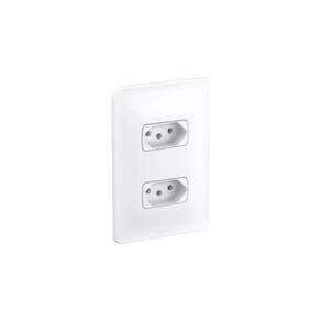 Conjunto 2 Tomadas 2P+T 10A Zeffia Branco 250V NBR 14136
