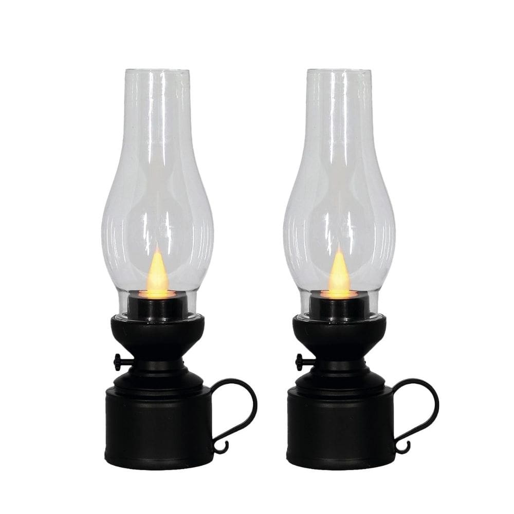 Kit 2 Lamparinas Eletrônica Decorativa Vela Led Branco Quente 18cm - Magizi