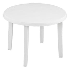 Mesa Redonda Plástico Desmontável 98X72Cm Jardim E Varanda