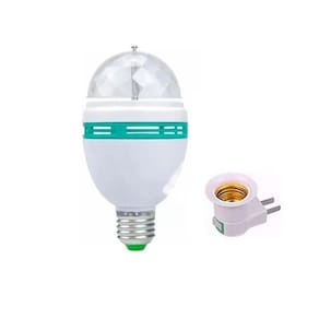Lampada Globo De Luz Led Rgb Giratória Bola Maluca Festa