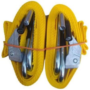 Cinta Esticador Presilha Amarração Motos Kit Amarelo Par