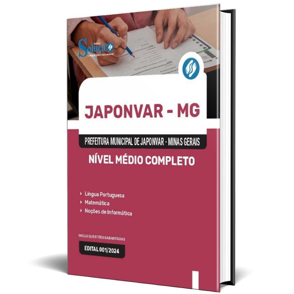 Apostila Prefeitura Japonvar Mg 2024 - Nível Médio Completo