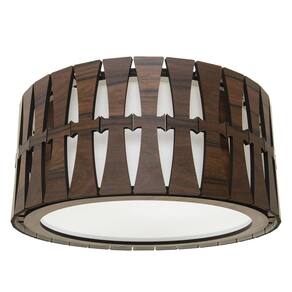 Lustre Decorativo Madeira Plafon Maracaju 35Cm