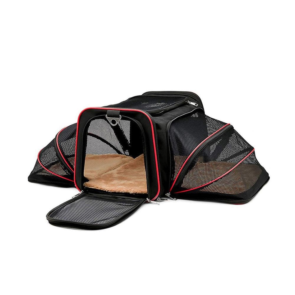 Bolsa Transpote Para Pet Expnsível Viagem Vermelha