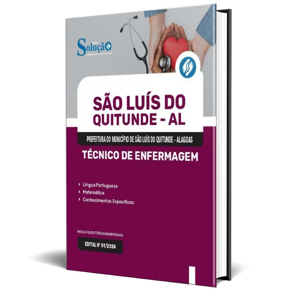 Apostila Prefeitura São Luís Do Quitunde Al 2024 Técnico