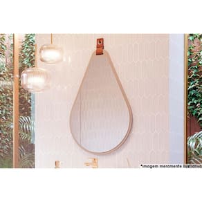 Espelho de Quarto Gota 50X76cm Capuccino - MGM