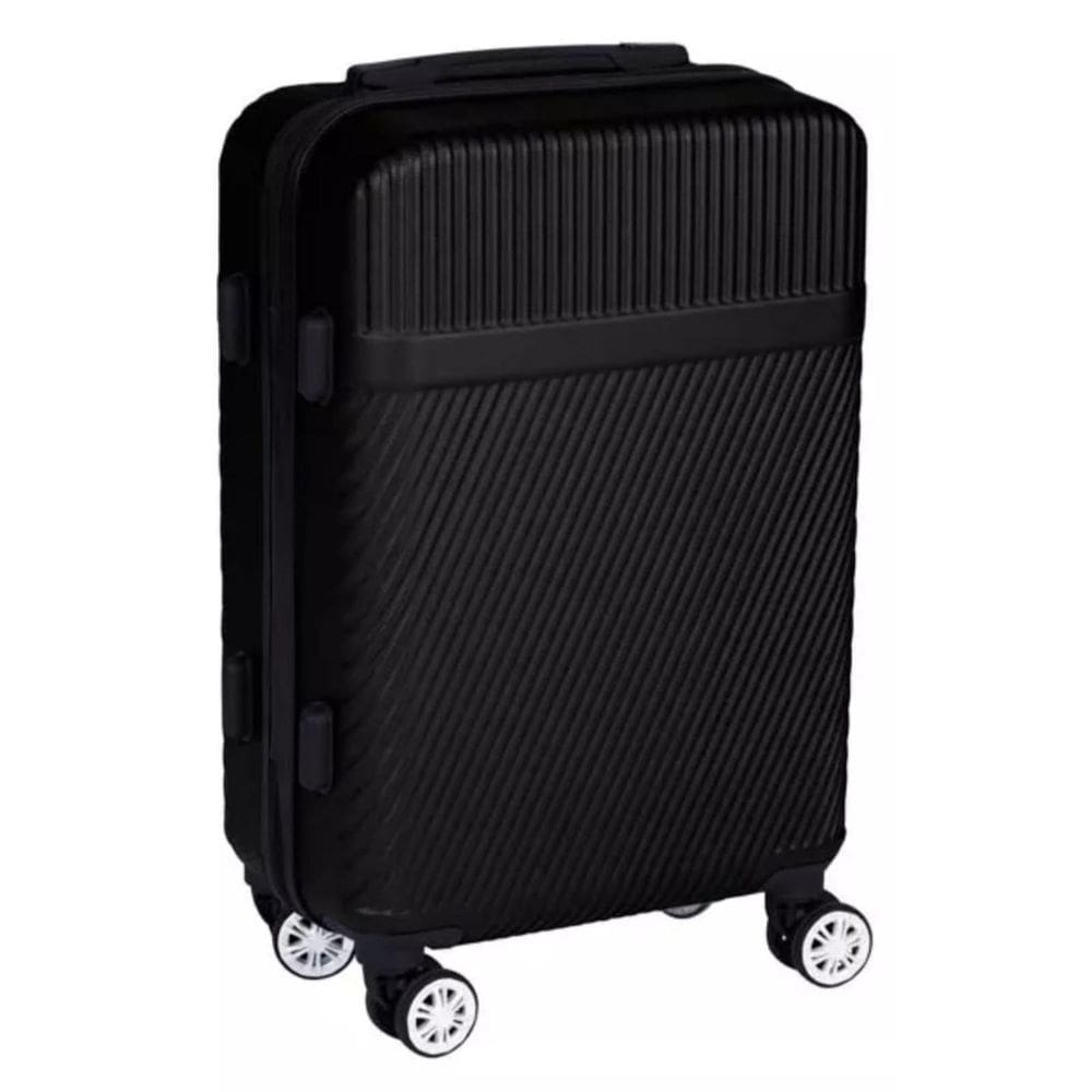 Mala De Bordo Abs 360 Preta 8622 Mor Com Trava E Senha