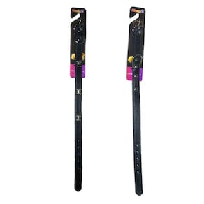 Kit 2 Coleiras Couro Sintético Para Cachorros - Preto P/M