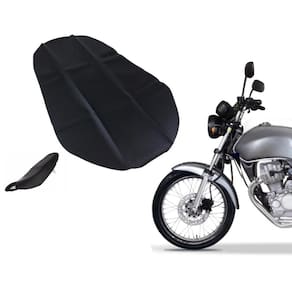 Capa De Banco Preta Honda Cg Titan Fan 125 De 2000 Ate 2008
