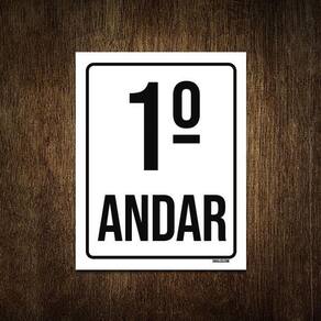 Placa Sinalização Ambiente Identificação 1º Andar 27X35