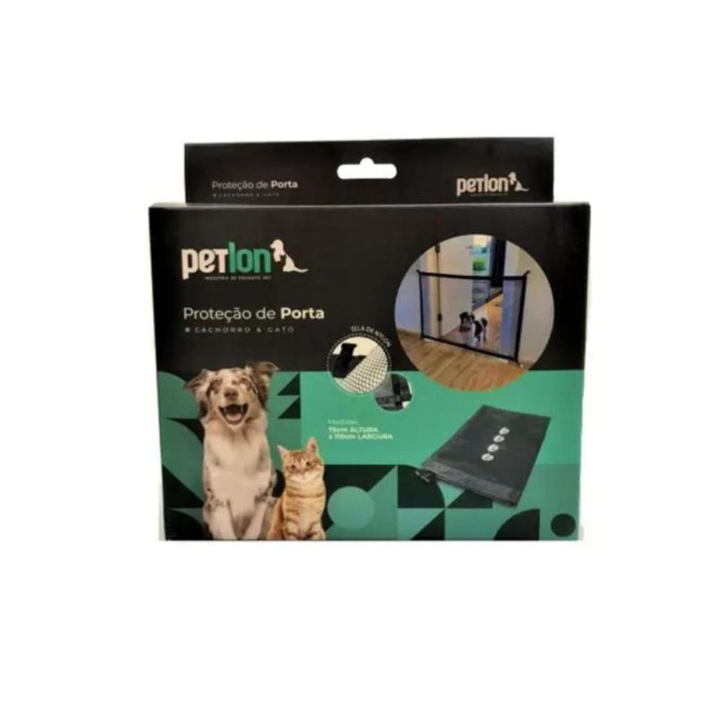 Tela E Grade E Protetora De Porta Para Cães E Gatos 75X110Cm