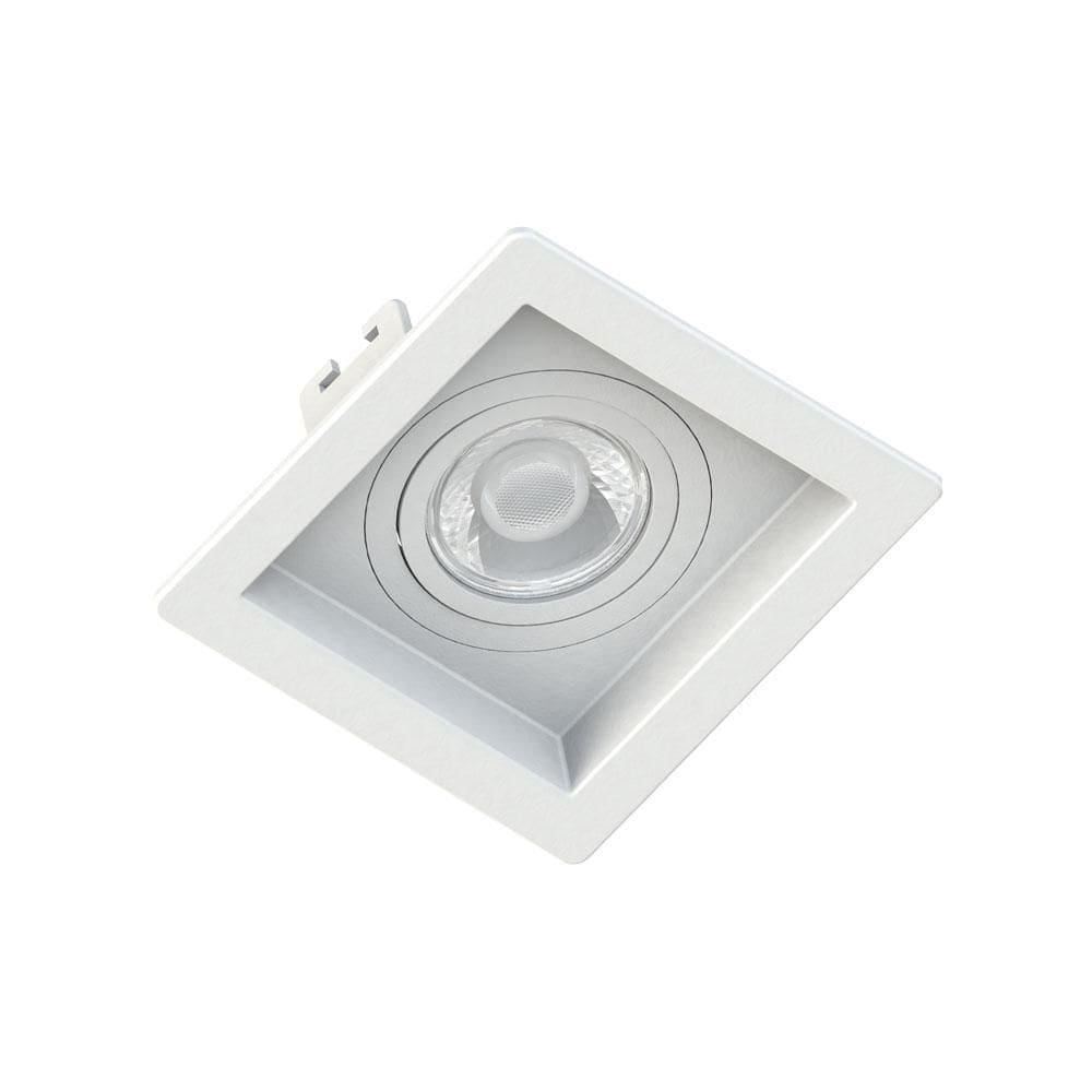Saveenergy Spot Branco Embutir Quadrado Recuo Mini Dicroica
